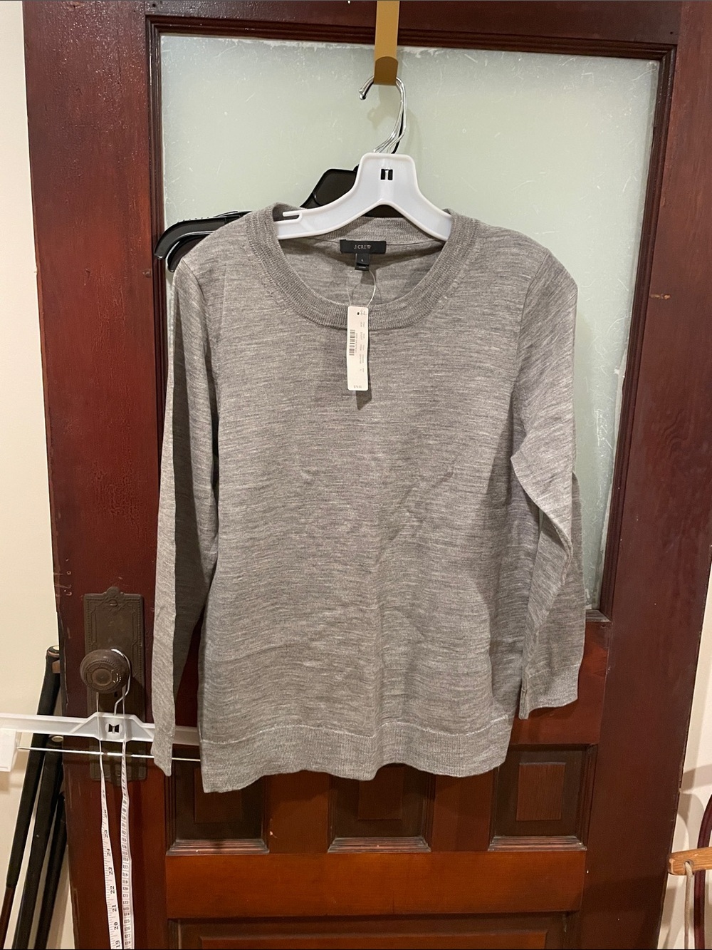 J Crew Light Gray Knit Crewneck Sweater - Picture 1 of 4